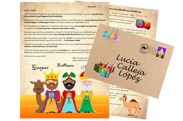 Comprar Carta Reyes Magos personalizada a los niños antes de Reyes