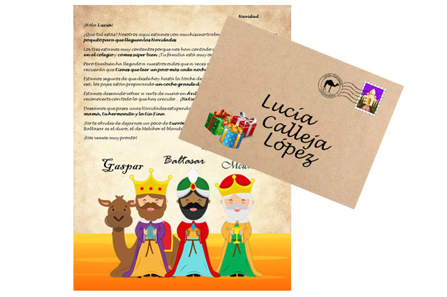 Comprar Carta Reyes Magos personalizada a los niños