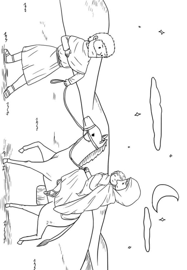 Dibujos Reyes Magos para colorear Gratis