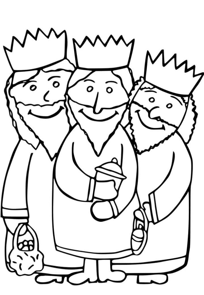 Dibujos Reyes Magos para colorear Gratis