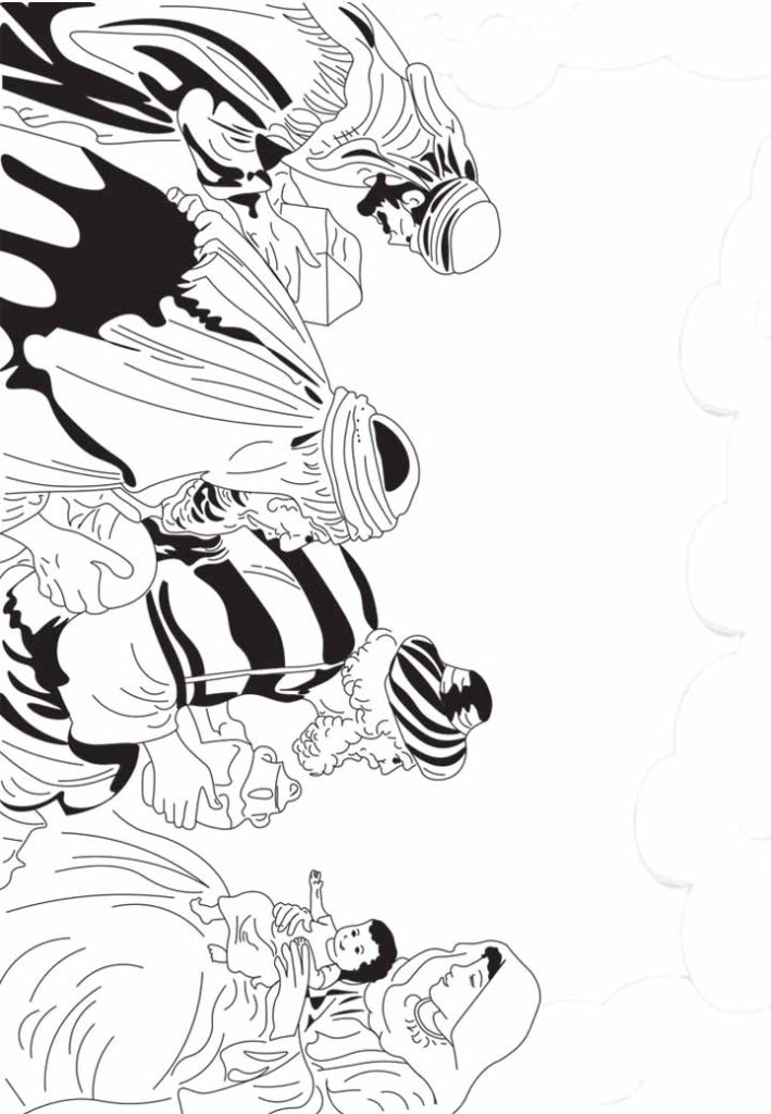 Dibujos Reyes Magos para colorear Gratis