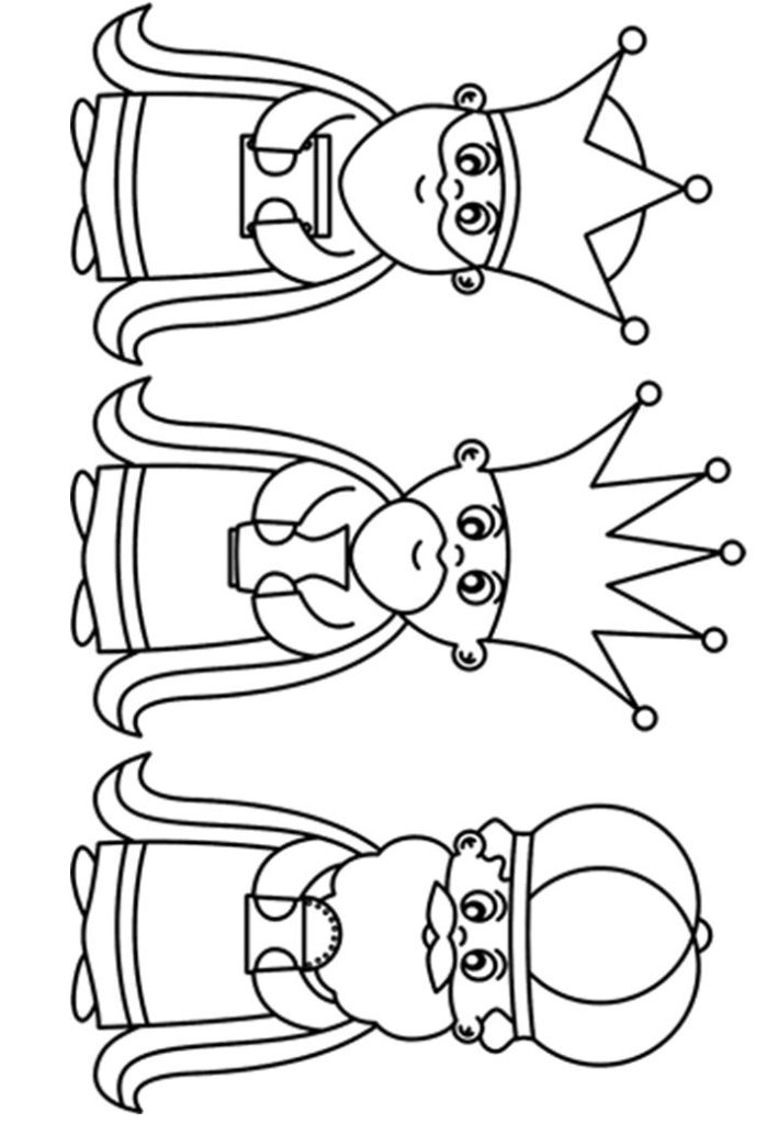 Dibujos Reyes Magos para colorear Gratis