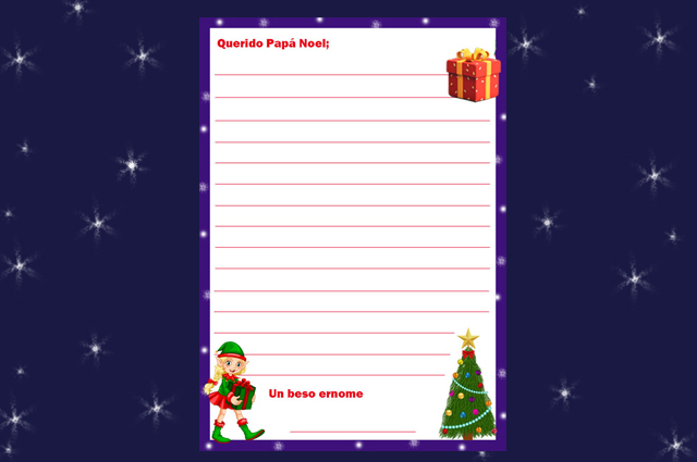 Carta Respuesta a Papa Noel Navidad