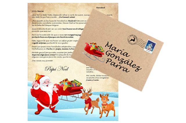 Comprar Carta de Papá Noel a los niños personalizada